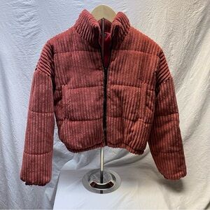 SHEIN zip up jacket. Rust color. Ladies size M.